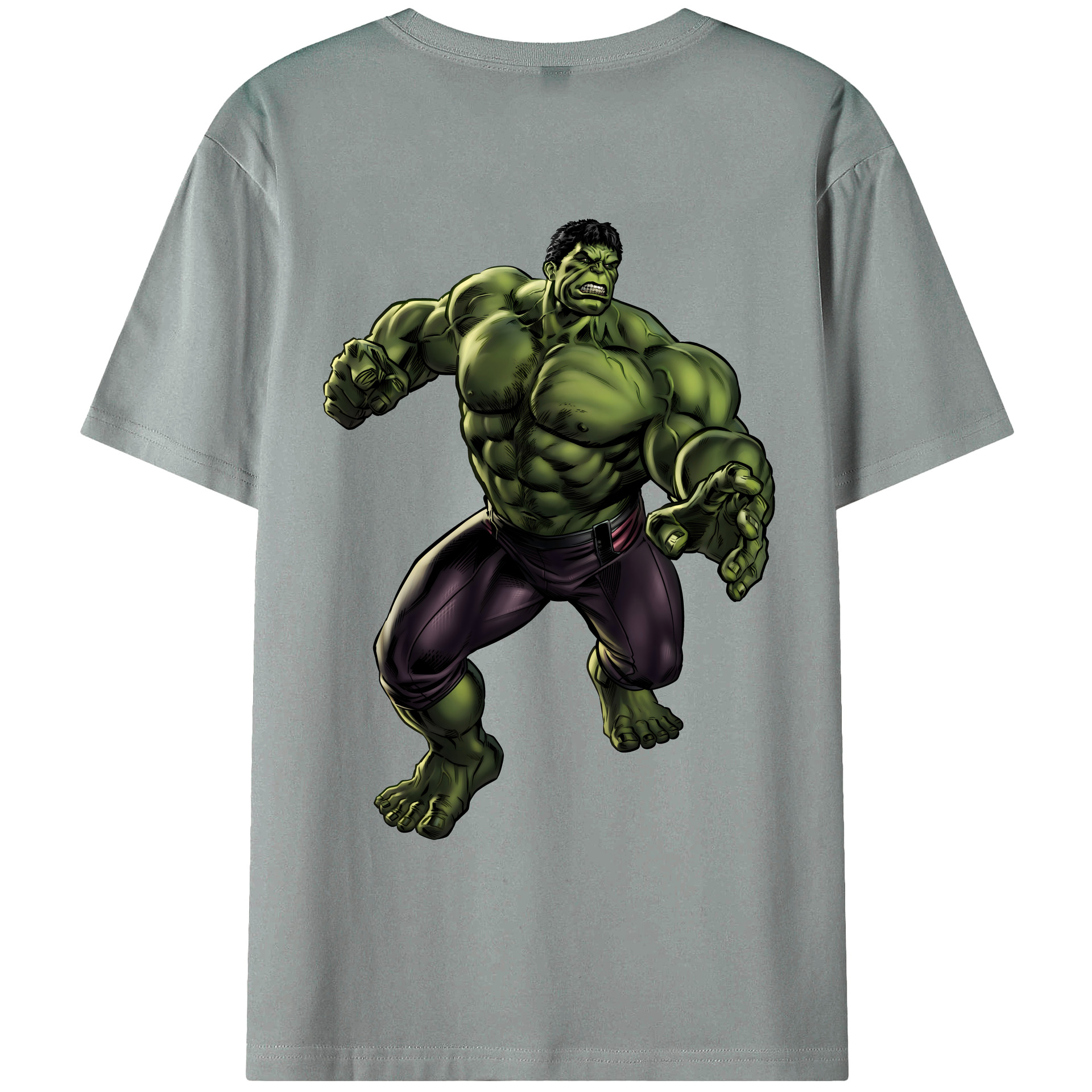 （画像用） アベンジャーズ The Avengers 綿100％ メンズ半袖Tシャツ（バックプリント） 通気性